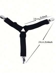 Adjustable Elastic Bed Sheet Straps Fasteners Set - Knitted Sheet Holders For Secure Bedding - Hand Wash Only Grippers For Mattress, Sofa, And Tablecloth - Universal Fit Sheet Clips, Triangle Bed Sheet Holders, Sheets Fasteners Clips, Adjustable Sheet Suspenders, Mattress Gripper Clips, For Bed Mattress Cover