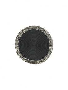 1/4/6pcs 15-Inch Round Paper Woven Tassel Placemats/Coasters, Multi-Color Options, Washable Non-Slip Heat-Resistant Tabletop Mats, Suitable For Kitchen, Dining Room, Wedding, Party, Home, Picnic, Beach, Halloween, Christmas - Multicolor - View 11