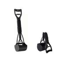 Durable, Easy-To-Clean, Foldable Long Handle Dog Poop Scooper For Indoor And Outdoor Pet Waste Cleanup - Black - View 3