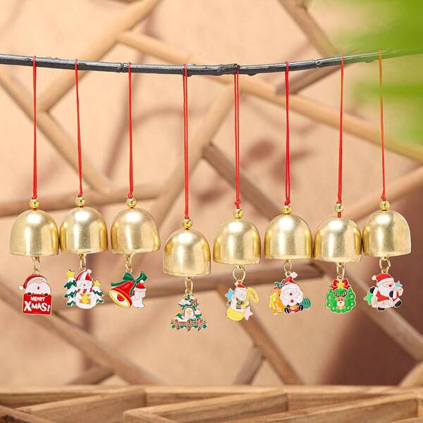 20pcs Christmas Wind Chimes Gifts, Wind Chime Ornaments, Christmas Decorations, Wreath, Gifts, Decorative Doorbell, Creative Small Gifts, Party Favors Home Decor Room Decor Winter