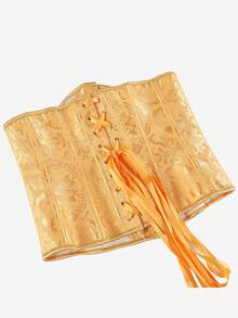 حزام تنحيف الخصر كورسيه تحت الصدر من نسيج جاكار كلاسيكي، مناسب للنساء، مشكل للخصر، مناسب لحفلات الهالوين