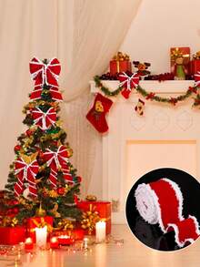 1pc, 1m/2m/5m/10m Christmas Red White Border Packaging Tapes, DIY Decoration, Christmas Tree Bow , Christmas Gift Packaging Ribbon, Suitable For Holiday, Party, And Birthday Gift Decoration