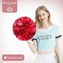 啦啦队绒球、啦啦队绒球、啦啦队、舞蹈表演道具手持花，适用于各种派对活动