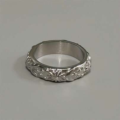 VKHK 1 件复古 18K 镀金不锈钢锆石星星、月亮、太阳装饰单环戒指，适合女性日常佩戴