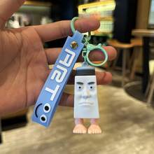 1pc New Italian Brainrot Animals Tralalero Tralala Keychains For Accessories Funny Sigma Skibidi Rizz Cat Silly Meme Keyrings Fans Friends Gifts