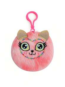 1 Stück 2025 Neuer runder Cartoon Plüsch Anhänger Buch Einhorn große Augen süßes Notizbuch Kinder Taschenbuch - Verschiedenfarbig - Übersicht 15