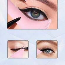2026 New Silicone Eyeliner Eyebrow Trimming Mold, Eyeliner Pen Auxiliary Tool, Reusable Multi-Functional Eye Makeup Set, Suitable For Women's Eyeliner Pen, Eyebrow, Lip Line, Cost-Effective Makeup Tools KZQN - 粉色 - 查看 3