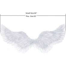 Angel Wings And Halo Angel Costume Feather Wings Headband Wand Set Halloween Outfit Cosplay Costume Accessories