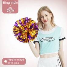 啦啦队绒球、啦啦队绒球、啦啦队、舞蹈表演道具手持花，适用于各种派对活动