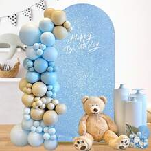 Cubierta de arco de 5 pies/6 pies/6.6 pies/7.2 pies con fondo de lentejuelas CHIARA para decoración de fotografía de boda, cumpleaños y fiesta (taburete no incluido)