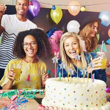 16 Pack Silver Birthday Candles For Cake Star Shaped Sparkler Candles Metallic Color Stereo Cake Topper Decorations For Birthday Party Supplies