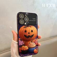 Funda para teléfono con diseño de calabaza de Halloween electrochapada | AG Frosted con ventana grande 2 en 1 17 17 Pro 17 Pro 16 Pro 16 Pro 16 Plus 16 15 Pro 15 Pro 15 Plus 15 14 Pro 14 Pro 14 Plus 14 13 Pro 13 Pro 13 12 Pro 12 Pro 12 Series, Funda navideña, funda mate, resistente, diseño elegante, funda protectora, para entusiastas de la tecnología, para compradores navideños - Plateado - Ver 2