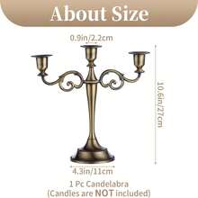 1pc Bohemian Style Zinc Alloy Dining Table Candle Holder Decor, Elegant European Style Home Living Room Festival Romantic Atmosphere Candle Holder Set, Suitable For Bar, Hotel, Wedding, Holiday Celebration, Corporate Party, Church And More