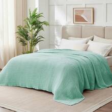Large 50 X 70% Cotton Muslin 6-Layer Breathable Lightweight Throw Blanket Bed And Couch, Soft Quilt Bedspread, All-Season Gauze Blanket Adults, Lavender - 作為 - 查看 4