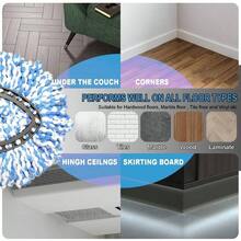 Easywring 1 - System, Mop Heads O - Ceda Mop Replace, Spin Mop Heads Replacements, Microfiber Spin Mop Refills, Easy Cleaning Mop White - 3pcs