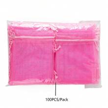 100 PIEZAS, 25 Colores, Todos los 7 Tamaños, Bolsas de Organza de Malla de Nailon Transparente de Alta Calidad con Cordón, Bolsa de Red, Bolsa de Regalo, Bolsa para Joyas, Bolsa de Malla, Bolsa para Jabón, Bolsa para Velas, Bolsa para Maquillaje, Bolsa de Embalaje para Manualidades y Artesanía, Adecuado para Pascua, Día de San Valentín, Halloween, Navidad, Boda, Fiesta y Vacaciones