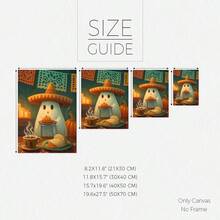 1pc Cute Ghost In Sombrero Print, Ghost Print, Unframed Ghost Halloween Wall Art, Mexican Kitchen Wall Decor, Coffee Poster, Holiday Decor, Fall Decor, Vintage Wall Painting, Artwork For Living Room, Bedroom, Cafe, Home And Room Decoration