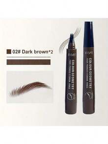 【双效眉笔】多齿刷头可精准勾勒每根眉毛，同时填充发际线，防水防晕染。逼真的毛发流动技术使妆效自然融合，即使是新手也能轻松上手。双头设计节省时间，妆效持久长达24小时。是派对的理想之选，助您打造完美妆容。