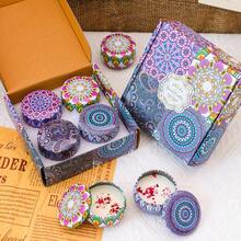 Juego de velas perfumadas con caja colorida, múltiples combinaciones de aromas, fragancia agradable y rica, sin humo, tiempo de quemado prolongado - Regalo de Navidad ideal para familiares y amigos