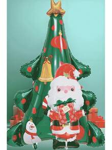 Paw Patrol 3 Styles Christmas Party Balloons, Versatile Atmosphere Decoration For Christmas Party, Photo Props, Made Of PET Material, Including Hugging Santa Claus, Large Reindeer, And Large Christmas Tree Balloons, Directly Create A Festive Atmosphere For Home Or Office