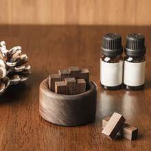 Aromatherapy Diffuser - Walnut Wood, Flameless Electric Cylindrical Desktop Decorative Ornament For Living Room, Study, And Office - Slow Release Of Essential Oils, Long-Lasting Fragrance - Black Walnut - View 4