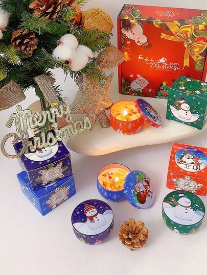 Set di candele profumate, set di candele aromaterapia, set di candele profumate natalizie, candele profumate natalizie, set regalo di candele profumate, per matrimonio, compleanno, festività, bomboniere matrimonio, candele aromaterapia per casa, regalo di San Valentino, decorazione hotel, Buon Natale, decorazione camera, regali, scatola regalo creativa per amici e famiglia, decorazioni natalizie per la casa, regali di Natale