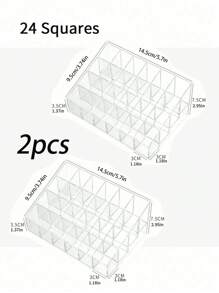 1Pc High-End Transparent Makeup Organizer Box For Desk, Including Storage For Eyebrow Pencil, Makeup Brush, Lipstick, Perfume, Etc. 9-Section, With Step-Like Design, Great For Daily Dressing Table Arrangement And Storage ,Jewellery Box,Pouch,Makeup Brush Holder,Brush Holder,Perfume Organiser,Pouch Bag,Gifts For Women,Christmas Gifts,Gift Ideas For Women - Clear - View 14