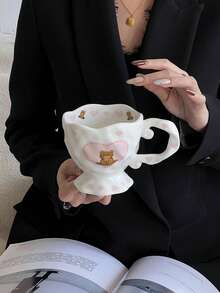 Căni ceramice drăguțe cu desene animate, căni de apă de înaltă calitate pentru cupluri, căni de cafea, potrivite ca suveniruri rafinate pentru fete