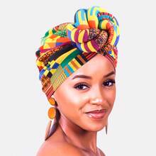 1pc Women's African Retro Print Lining Fashion Floral Headscarf, Suitable For Daily Use - Multicolor - View 8