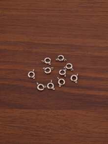 10Pcs 18K Gold Plated 5-18mm Circle Spring Buttonr Stainless Steel Clasps Hooks End Connectors For DIY Bracelet Necklace Clasps Jewelry Making Accessories - Spring Buckle - View 3
