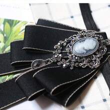 1pc-Elegant Bow Tie, Suitable For Both Men And Women - Elastic Design, Easy To Wear, Perfect For Weddings, Parties And Daily Wear. Bow Style, Wedding Accessories/Fashionable Bow/Fabric Tie