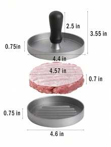 1pc Hamburger Patty Maker And 100pcs Non-Stick Burger Press Paper Set, Kitchen Tool And Accessory, Suitable For Holiday Parties, Gatherings, Family Meals, And Homemade Burger Patties