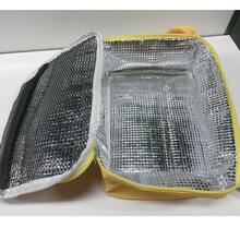 Insulated Lunch Bag, Cartoon School Bus Design, Waterproof Lining, Separate Compartment For Utensils, Handheld