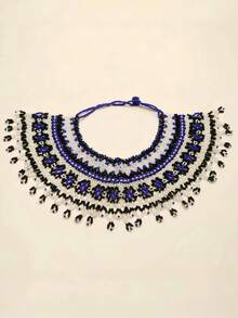 1 件手工串珠围兜项链，波西米亚风格假领项链，适合女士 - 美麗風格 - 查看 12