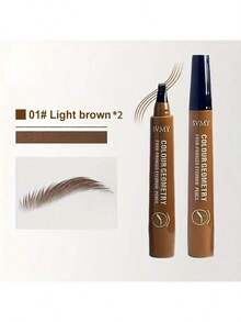 【双效眉笔】多齿刷头可精准勾勒每根眉毛，同时填充发际线，防水防晕染。逼真的毛发流动技术使妆效自然融合，即使是新手也能轻松上手。双头设计节省时间，妆效持久长达24小时。是派对的理想之选，助您打造完美妆容。