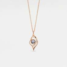 1pc Customized Photo Projection Necklace, Angel's Tear Stainless Steel Pendant With Personalized Photo Inside, Mother's Day Gift - Double Love - View 6