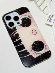 1个可爱卡通大眼睛图案个性化手机壳，时尚洛丽塔风格保护套，适用于 17/ 17 Pro Max/ 16 Pro Max/ 15 Pro/ 14/ 13/12/11，适合作为圣诞礼物送给家人/朋友/姐妹/女朋友 - 彩色 - 查看 5