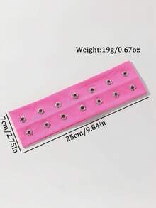 1 件时尚朋克头带，哥特风格花卉图案柔软防滑弹性镂空海滩/度假头带，弹性瑜伽运动头带，多功能日常佩戴发饰秋季头巾女式头巾时尚头巾秋季发带 - 花朵粉紅色 - 查看 3