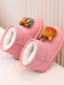 Girls' Snow Boots With Thermal Lining, Warm Ankle Boots, Children's Snow Winter Shoes, Toddler Boots, Christmas Kids Boots, Campus Style