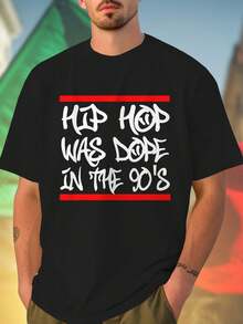 Maglietta uomo HIP HOP WAS DOPE IN THE 90 S stile anni novanta streetwear vintage moda casual comoda idea regalo esclusiva  giovanile look urban nuova collezione
