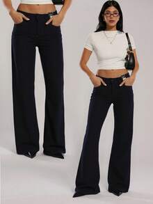 Ticali Women Jeans - 黑色 VED6009 - 查看 2