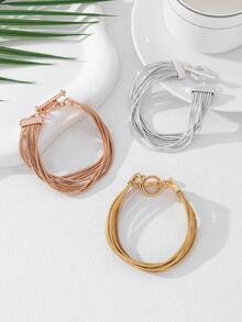 1pc Chain Bracelet, Versatile European And American Style, Suitable For Women's Daily Wear - Bracelet - View 4