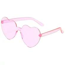 10/12 Peças - Óculos Sem Aro em Formato de Coração, Óculos em Formato de Coração, Óculos Sem Armação em Formato de Estrela de Cinco Pontas, Uma Ampla Variedade de Óculos Transparentes Verdes para Lembrancinhas de Festa, Perfeito para Festas na Piscina e na Praia, Festas de Verão. Óculos Transparentes em Formato de Coração para Festas, Festa de Feriado