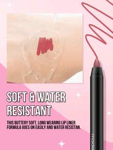 Long-Lasting High-Pigment Lip Liner Pencil, Intense Lasting Lip Color, Gel Lip Liner Pencil Can Be Sharpened, Smooth Application, Natural Makeup Effect, Can Be Sharpened With Pencil Sharpener, High Color Payoff, Creates Natural Lip Makeup, Long-Lasting Smooth Ultra-Fine, Matte Lip Liner Pencil, No Smudging, Y2K Makeup, Suitable For Party, Beach, Travel, Vacation, Camping, Outdoor Activities, Rose Color - 23 - View 7