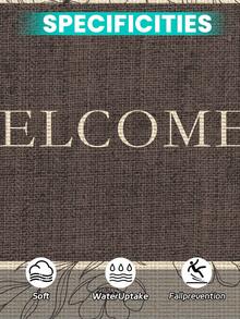 1pc Outdoor Doormat Anti-Slip Rug Letter Print Indoor Carpet Bathroom Mat Kitchen Mat Accent Rug Multipurpose Mat Runner Rug Soft And Comfort Rug Convenient Fallprevention Rug For Kitchen Indoor/Outdoor Entrance Bedroom Home Decoration Machine Washable