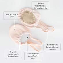 Dance Shoes Canvas Half Sole Ballet DanceHigh Stretch Canvas Fabric Gymnastics Dancing Shoes