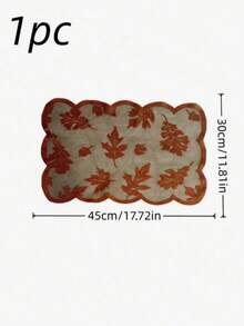 1pc-Fall Table Runners With Maple Leaves, 13x72 Inch Thanksgiving Table Runner Decorations Lace Orange Table Runners Fall Home Decor Autumn Table Decor For Harvest Kitchen Dinner Party Gatherings - Multicolor - View 10