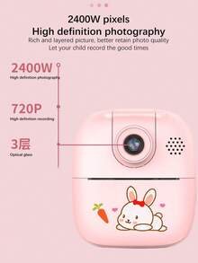 Máy in ảnh kỹ thuật số Dmall Plus kèm 3 cuộn giấy in nhiệt, màn hình HD 2 inch, độ phân giải 2400W, chụp ảnh 720P, pin sạc tích hợp 1200mAh, sạc USB tiện lợi, sạc đầy trong 2 giờ, có thể chụp liên tục hơn 2500 ảnh, xoay 180 độ, thích hợp để khám phá thế giới từ nhiều góc độ chỉ với một nút bấm in ảnh. - Nhiều màu - Xem 6