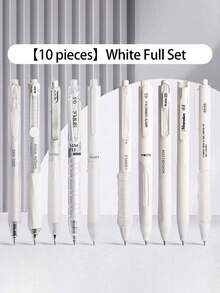 5/10 Pcs Fashionable Retractable Neutral Pens, 0.5mm Fine Point, Black Ink, Quick Dry No Bleed, Smooth Writing Pen, Aesthetic Pens For Writing Drawing Journaling Note Taking, Gifts Suitable For Exams, Office Work & Stationery Back To School