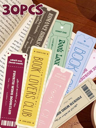 30 piezas de marcapáginas de papel decorativos, creativos y exquisitos de estilo retro y fresco, personalizados